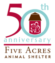 Five Acre Animal Shelter 50th Anniversary logo